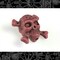 Purple 27mm x 22mm Skull and Crossbones Resin Pendant Beads - Set of Four - Bead-B31
